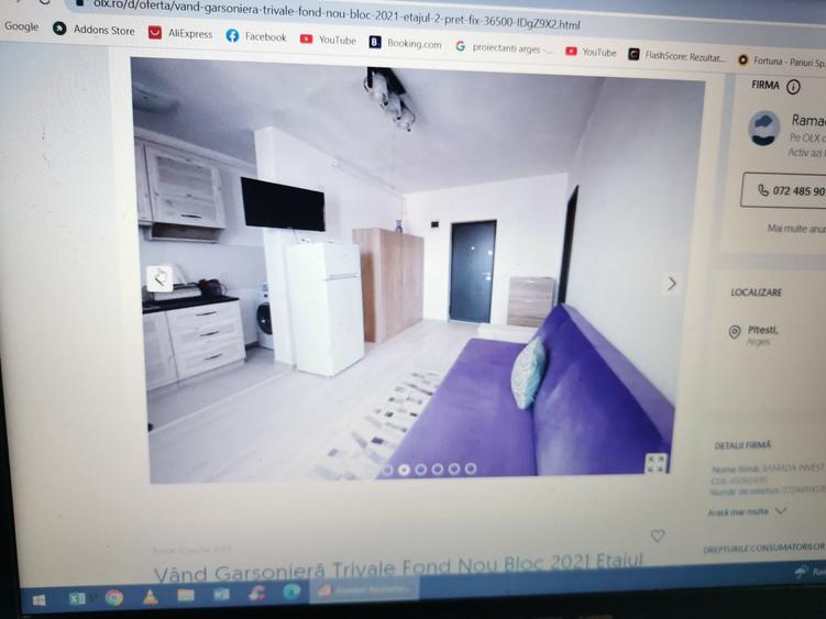 Garsonieră decomandată în Smeura