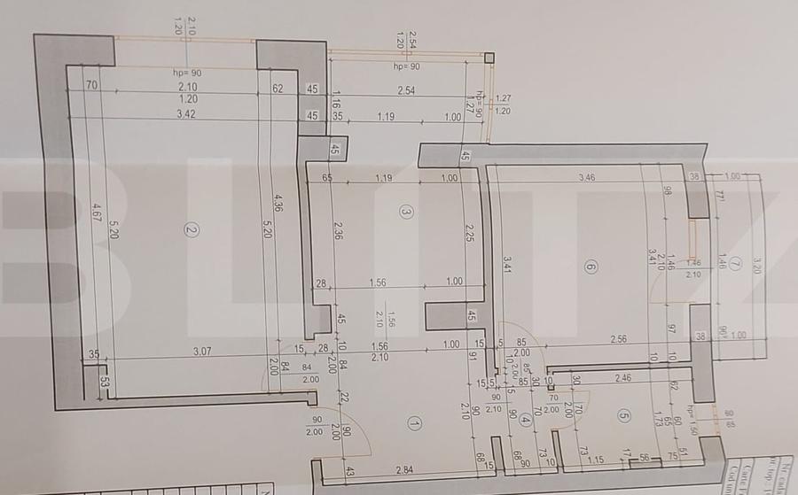 Apartament cu 2 camere decomandat, mobilat în Central