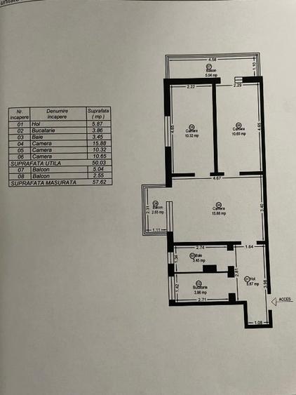 Apartament cu 3 camere, mobilat în Girocului