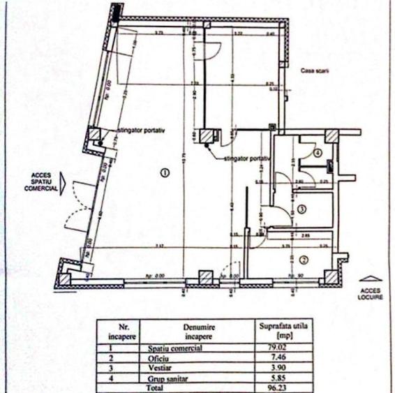 Spațiu comercial, de 96 mp, în Central