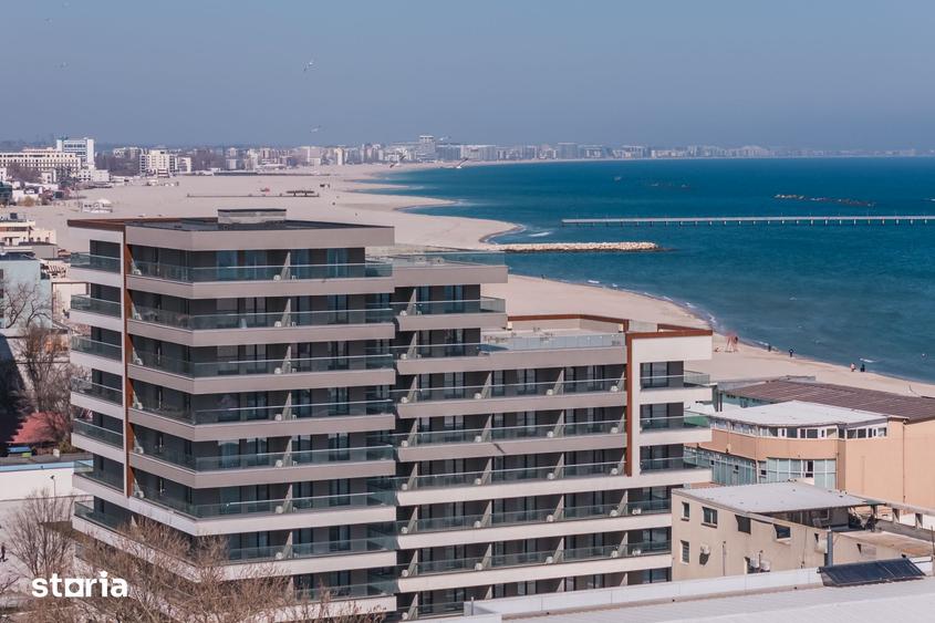 STUDIO CU DORMITOR SEPARAT - MOBILAT UTILAT LUX- SOLID SEA VIEW PERLA - 1