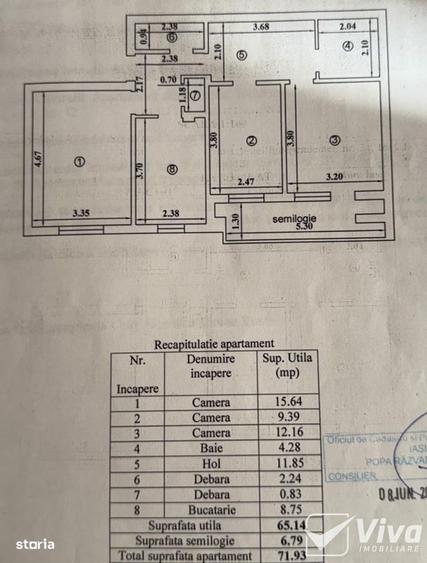 Apartament cu 3 camere decomandat, mobilat în Independenței