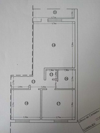 Apartament cu 3 camere decomandat în Valea Lupului