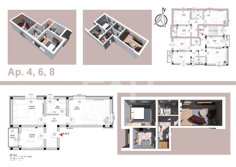 Apartament cu 2 camere decomandat în Central