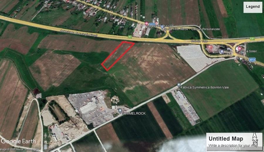 Teren Construcții intravilan de 17500 mp, în Exterior Vest