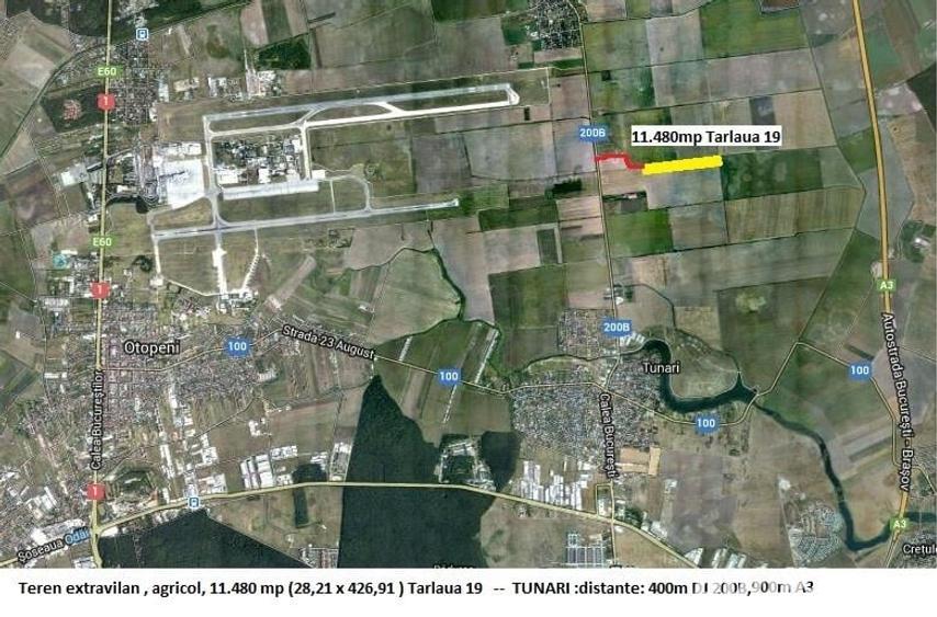 Teren de 11480 mp, în Tunari