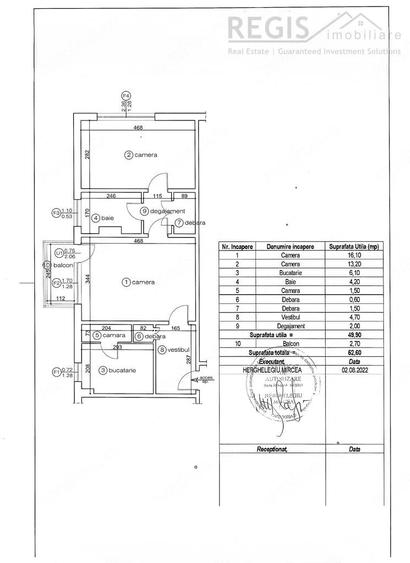 Apartament cu 2 camere semidecomandat în Gării