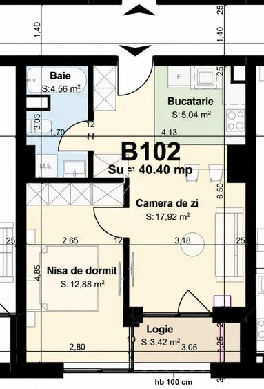 Apartament cu 2 camere semidecomandat în Florești