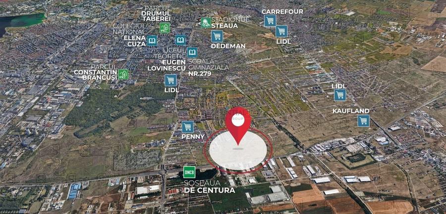 Teren Construcții intravilan de 6449 mp, în Est