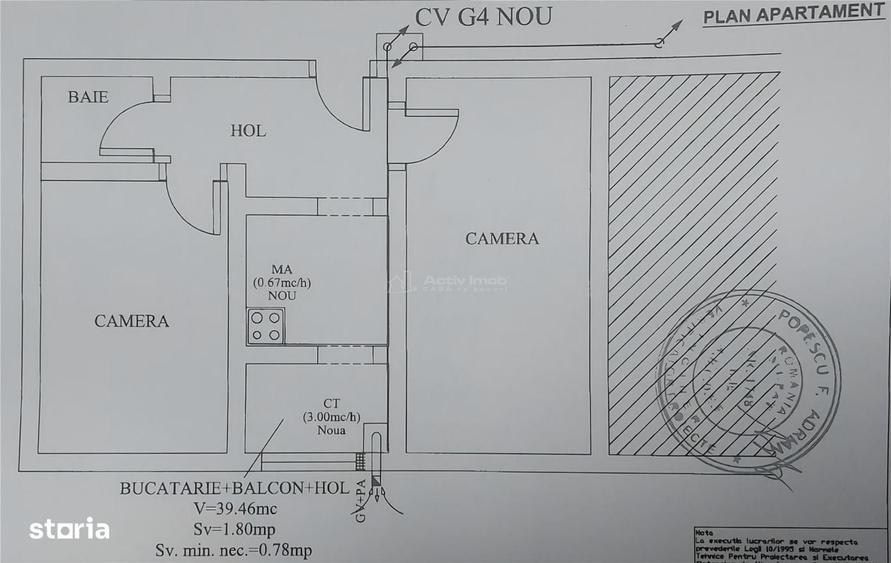 2 camere nemobilate - Pantelimon Titan - birouri - locuit - etaj 6 - 2