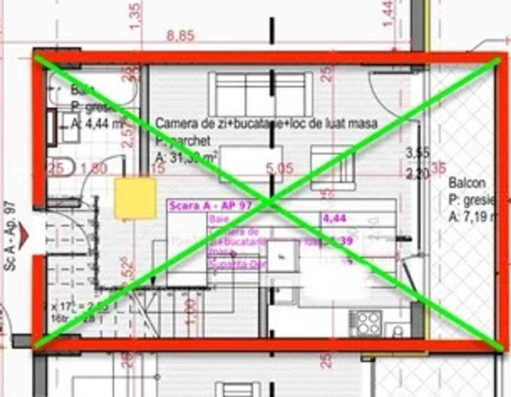Penthouse cu 2 camere semidecomandat în Gheorgheni