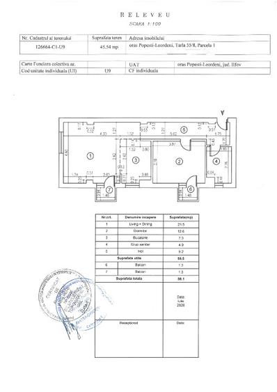 Apartament cu 2 camere decomandat în Central