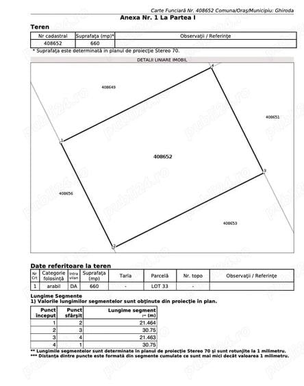 PROPRIETAR PF: teren 660mp, Ghiroda, toate utilitatile, cartier Bistra - 2