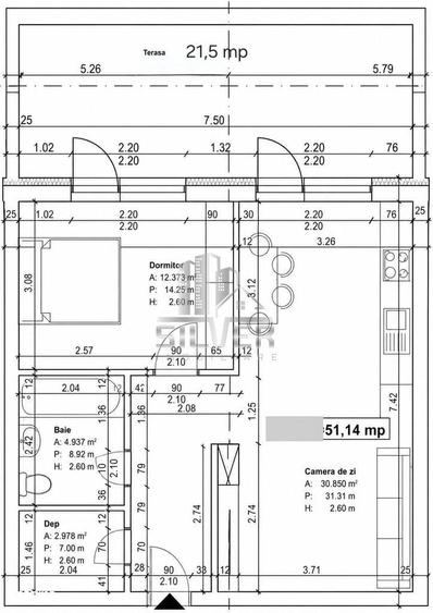 Apartamente cu 2 camere/50-55mp/TERASE 20-52mp/IMOBIL NZEB/TVA INCLUS. - 3