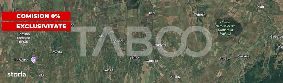 Teren de 2000 mp, în Recea