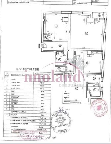 Apartament cu 3 camere semidecomandat în Floreasca