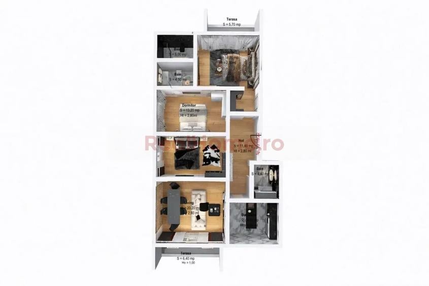 Apartament cu 4 camere decomandat în Theodor Pallady