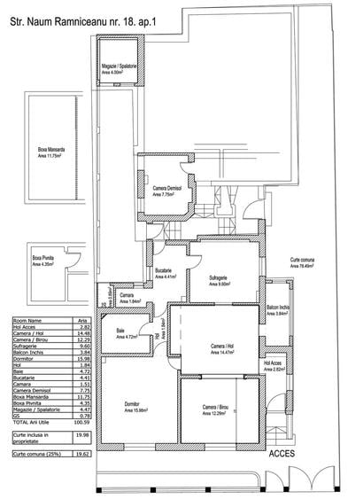 Apartament cu 3 camere în Floreasca