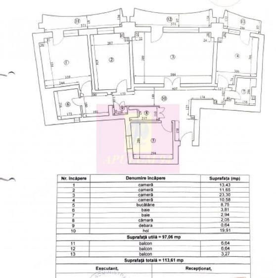 Apartament cu 4 camere decomandat în Lujerului