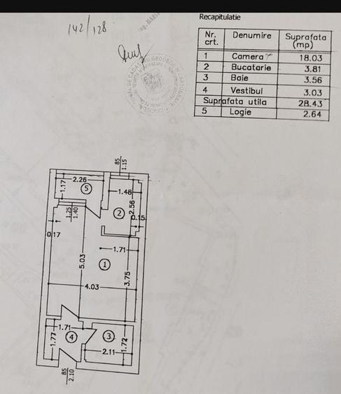 Garsonieră semidecomandată în Teiul Doamnei