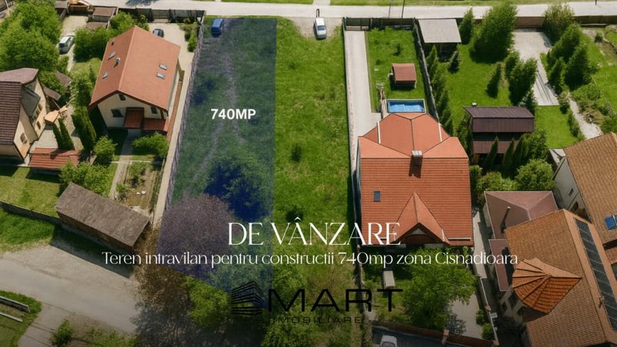Teren de 740 mp, în Cisnădioara