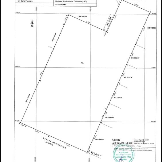 Teren Construcții intravilan de 1336 mp, în Voluntari