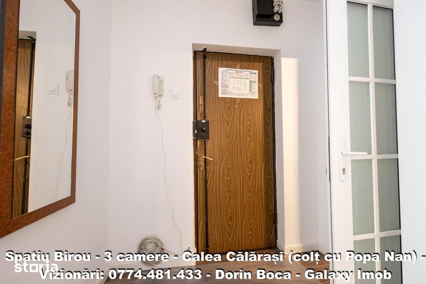 BIROU 3 Camere NEMOBILAT - CALEA CALARASI - Centrala proprie - 3