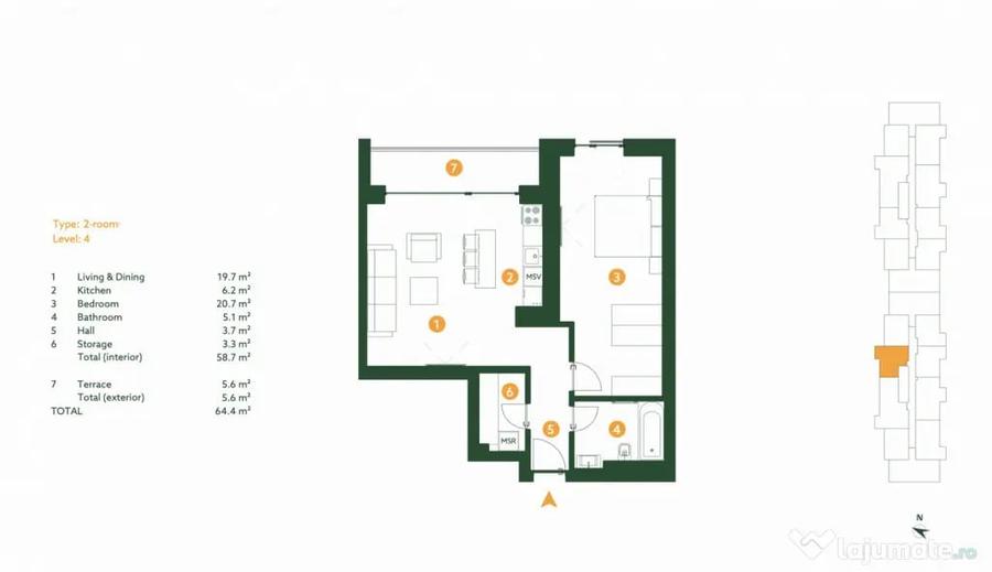 Apartament 2 camere The Ivy Baneasa - 6