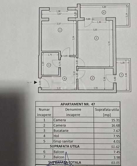 Apartament cu 2 camere decomandat, mobilat în Rahova