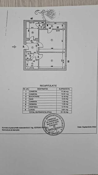 Apartament cu 2 camere semidecomandat în Camil Ressu