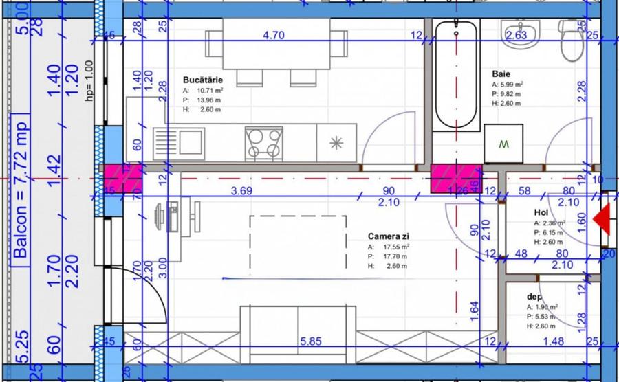 Apartament cu 2 camere, balcon in Floresti zona Terra - 2