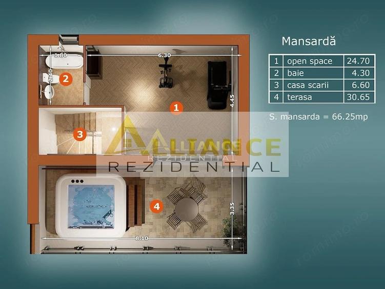 Vila tip DUPLEX 5 camere- 4 bai curte 250 MP - 5