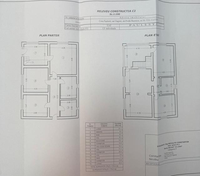 Casă individuală cu 6 camere decomandat cu Canalizare în Găgeni