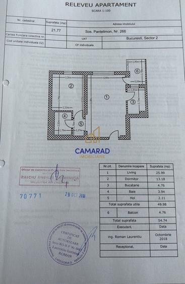 Apartament cu 2 camere decomandat, mobilat în Pantelimon