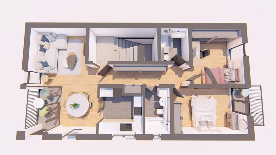 Apartament cu 3 camere în Fratelia