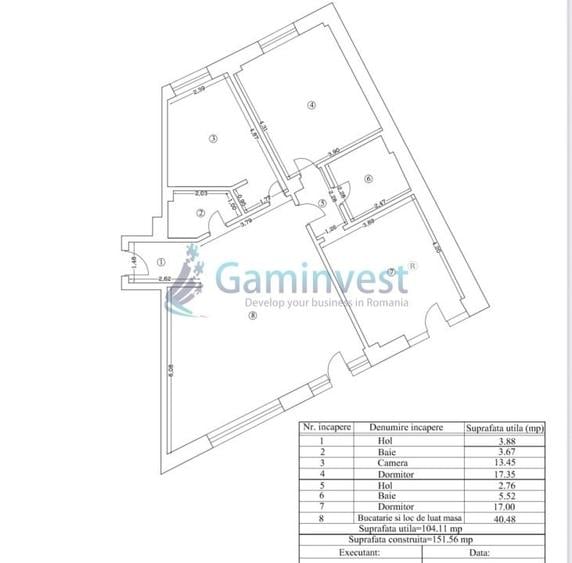 Apartament cu 4 camere, mobilat în Cantemir