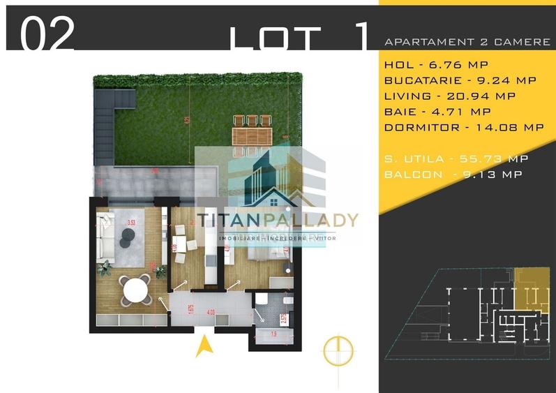 2 Camere Cu Gradina 63 Mp,Pallady-Nicolae Teclu,Metrou - 4