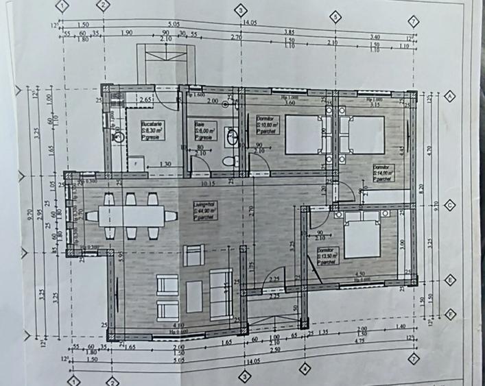 Casă cu 3 camere în Urechești