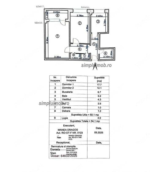 Apartament cu 2 camere decomandat în Titan