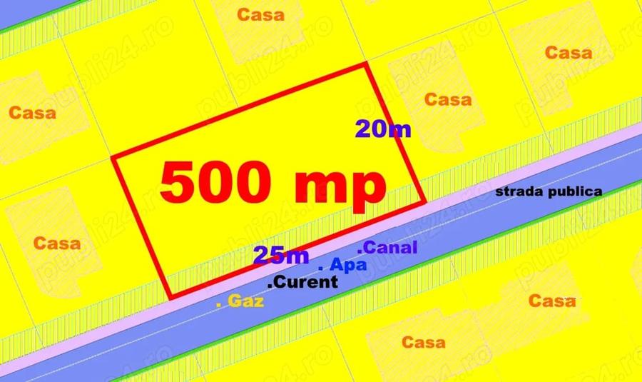Teren Intravilan cu PUZ aprobat pentru construire casa individuala, insiruite, cu toate utilitatile! - 1