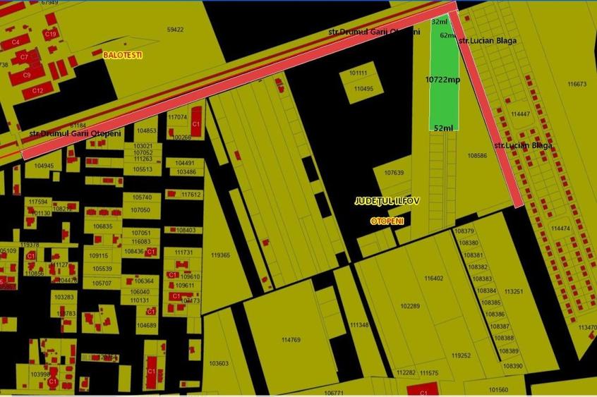 Teren Construcții intravilan de 10722 mp, în Ferme