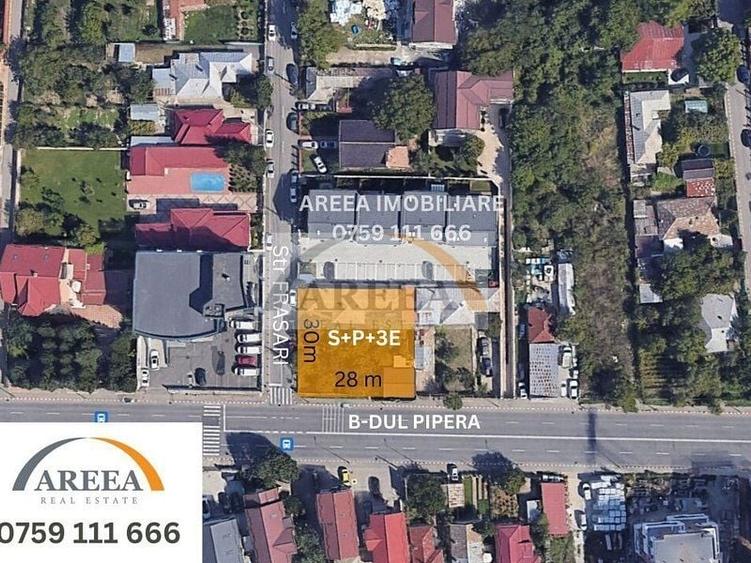 Teren Construcții intravilan de 846 mp, în Pipera
