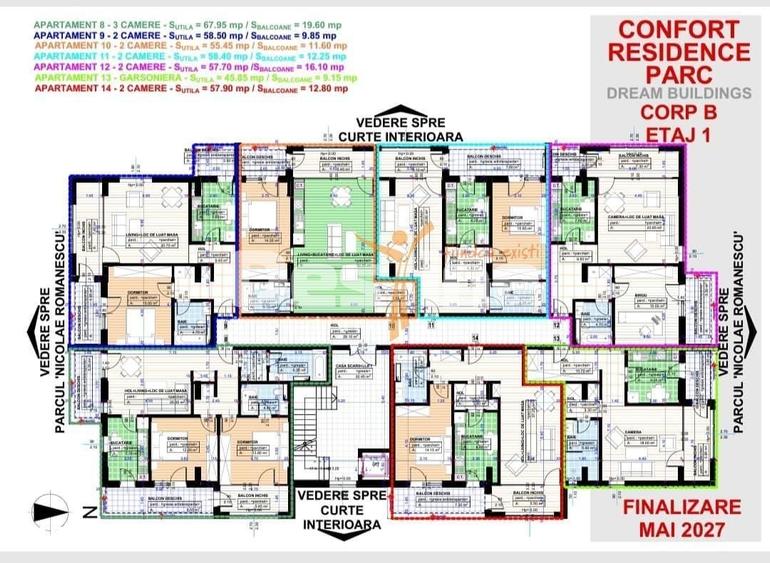 Apartament cu 2 camere decomandat în Românești