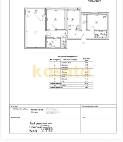 Apartament cu 3 camere decomandat în Vitan