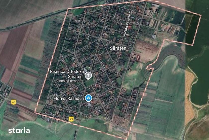 Casă cu 2 camere cu Teren 2100 Mp în Sărățeni