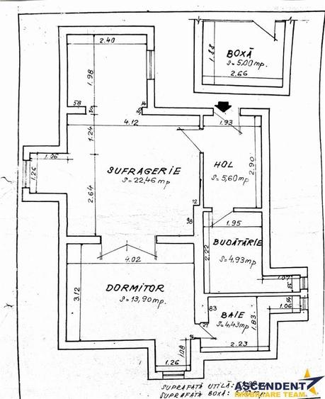 Apartament cu 2 camere în Central