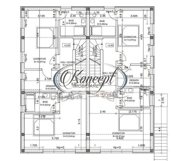 Duplex cu 5 camere cu Canalizare în Dâmbul Rotund