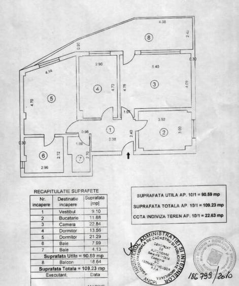Apartament cu 3 camere, mobilat în Aviatorilor