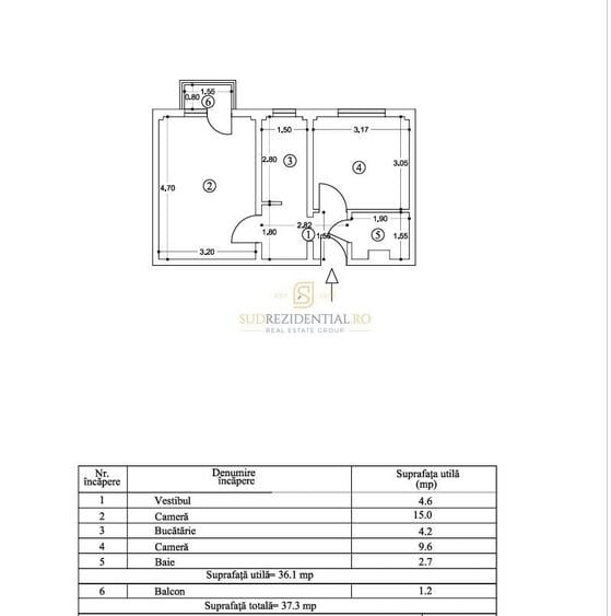 Apartament cu 2 camere decomandat, mobilat în Berceni