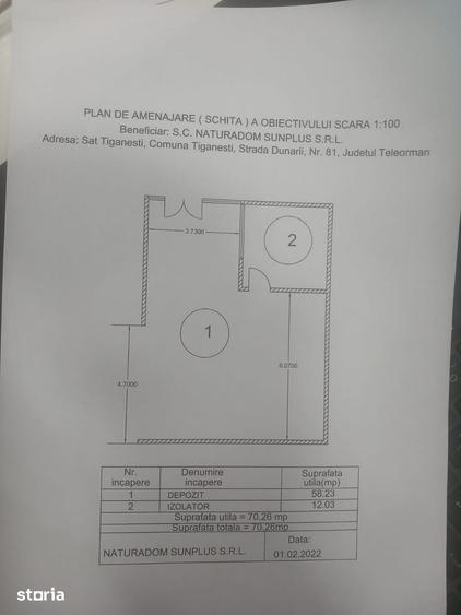 Teren de 621 mp, în Țigănești